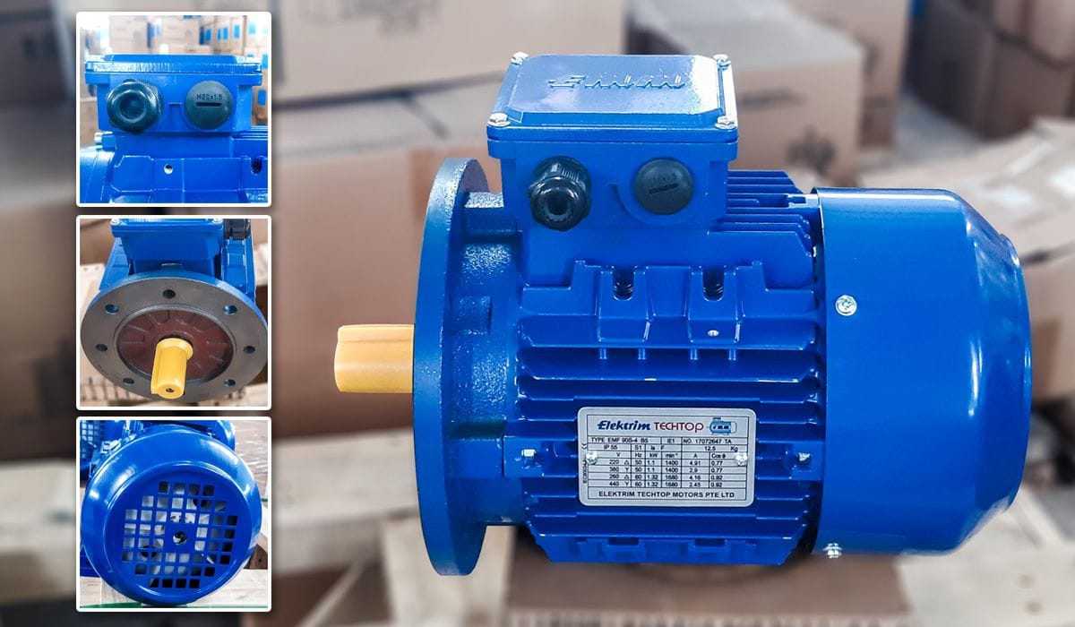 Mô tơ điện Elektrim EM90S-4 (3 pha 1.5 HP)