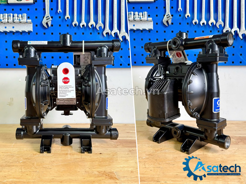 Hình ảnh thực tế Máy bơm màng khí nén Husky 1050 model 647605 Máy bơm màng khí nén Husky 1050 647605 (1″, Nhôm, Buna)