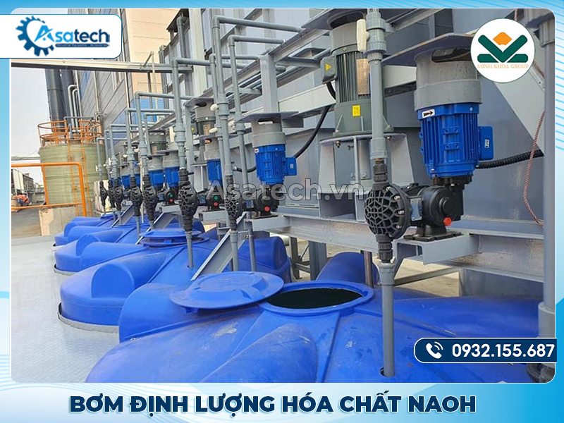 Bơm định lượng hóa chất NAOH (Xút) cho nhà máy và hệ thống xử lý nước Bơm định lượng hóa chất NAOH (Xút) cho nhà máy và hệ thống xử lý nước