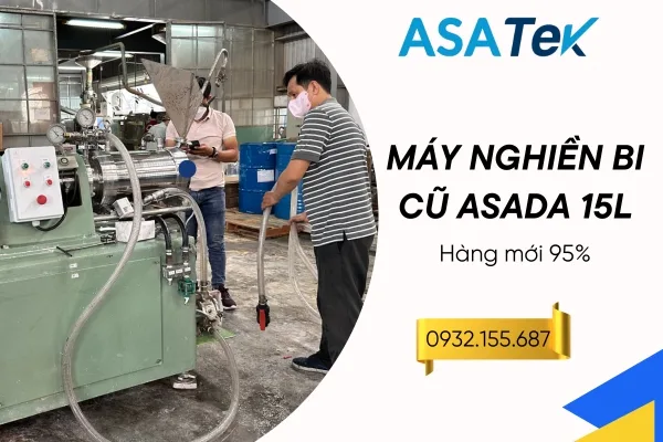 máy nghiền bi cũ Asada 15L cho nhà máy SX thuốc Bảo vệ thực vật tại Long An Mua Máy Nghiền Bi Cũ Giá Rẻ Đã Qua Sử Dụng, Máy Nghiền Bi Thanh Lý