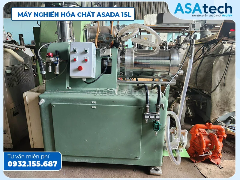máy nghiền hóa chất Asada 15L