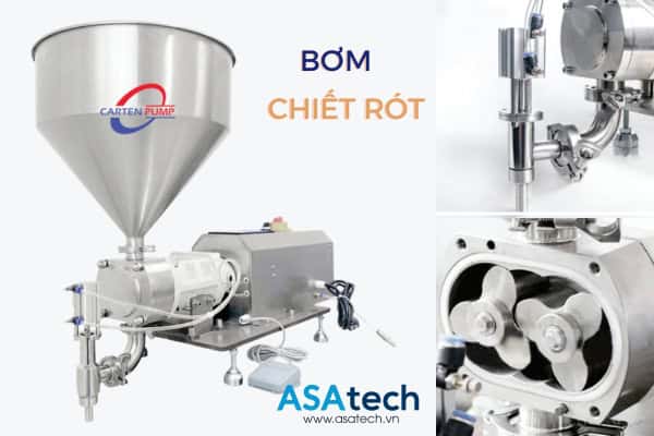 Máy Bơm Chiết Rót Thực Phẩm Carten Pump, Bơm Chiết Rót Bán Tự Động