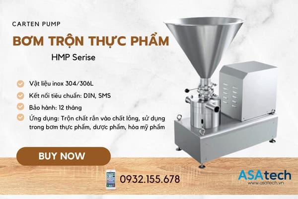 Máy Bơm Trộn Thực Phẩm Carten Pump, Bơm Trộn Bột, máy khuấy trộn thực phẩm