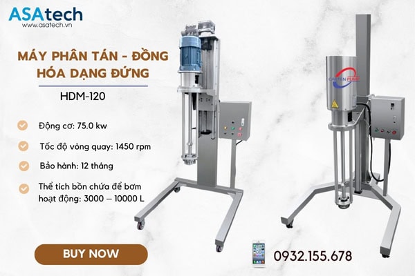 Máy phân tán đồng hóa dạng đứng Carten Pump HDM-120 2 Máy phân tán đồng hóa dạng đứng Carten Pump HDM-100