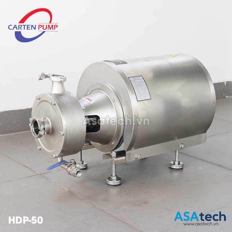 Bơm đồng hóa thực phẩm Carten Pump HDP-50 inox 316L công suất 7.5kw Bơm đồng hóa thực phẩm Carten Pump HDP-50