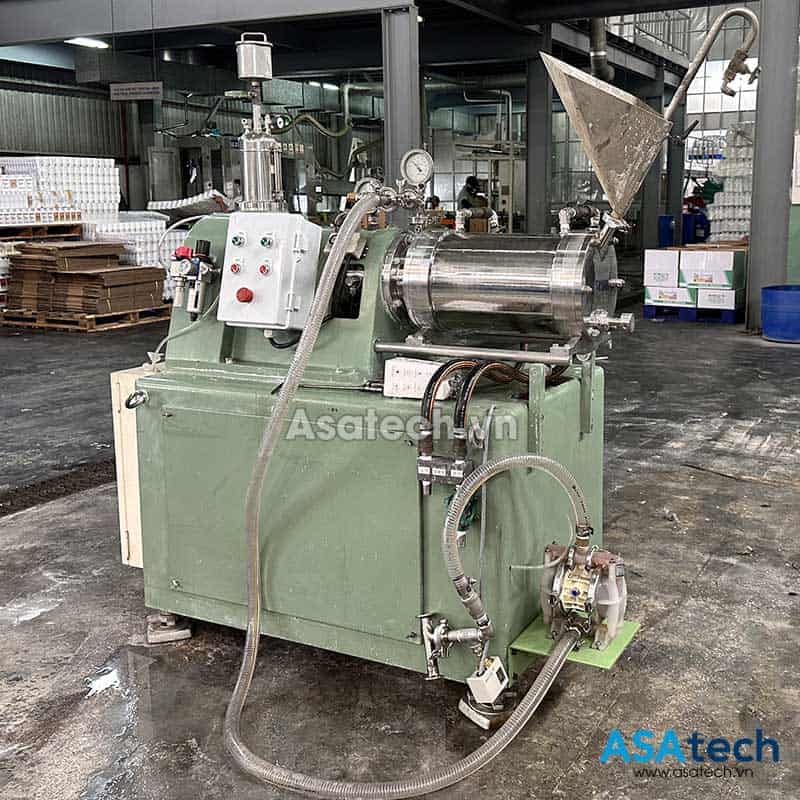 Máy nghiền bi cũ Asada 15L, máy nghiền bi ngang mới 95% Máy nghiền bi cũ Asada 15L