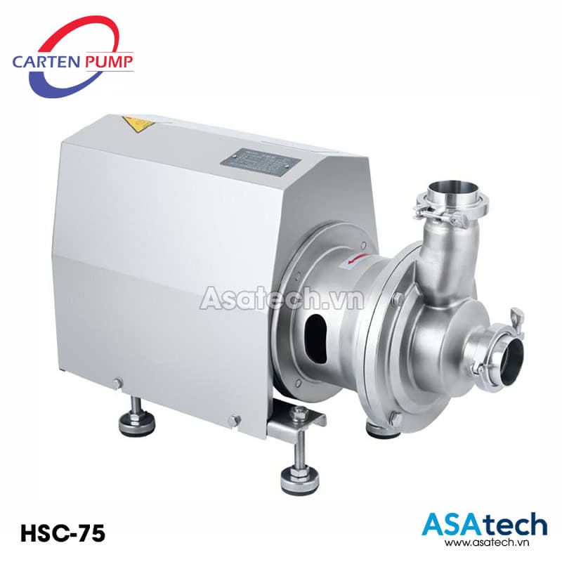 Bơm ly tâm tự mồi CIP đầu đơn Carten Pump HSC-75 Bơm CIP ly tâm đầu đơn Carten Pump HSC-75