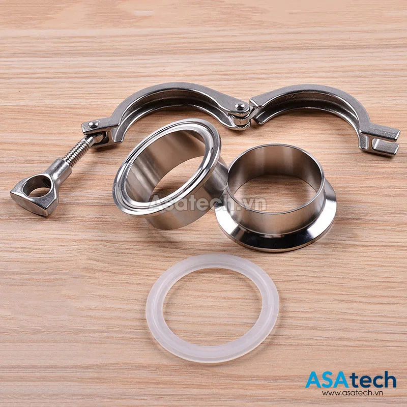 Clamp inox vi sinh chuẩn DIN 11850 10 Clamp vi sinh chuẩn DIN 11850