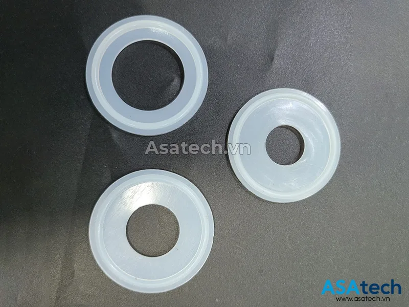 Ron Clamp Vi Sinh Vật Liệu Silicon 3 Ron Clamp Vi Sinh, giăng silicon, Vòng đệm silicon