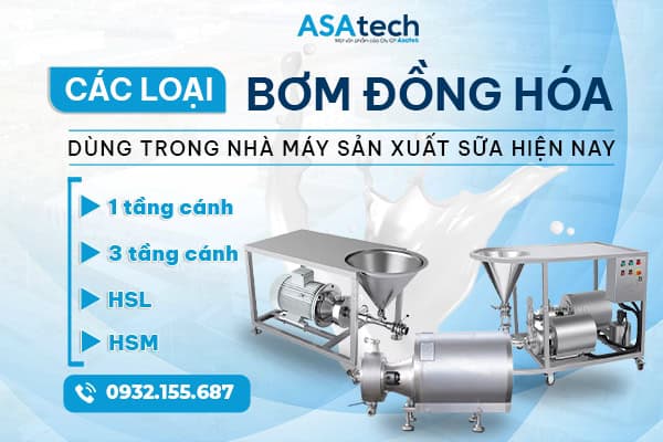 Bơm đồng hóa trong nhà máy sản xuất sữa Ứng dụng Bơm đồng hóa trong nhà máy sản xuất sữa