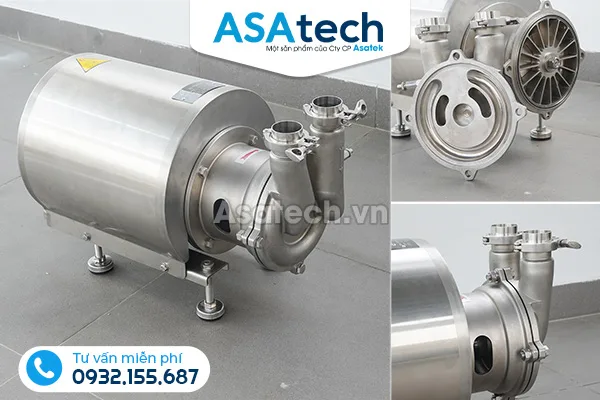 Asatech - Bơm hồi CIP đầu đôi Carten Pump Bơm hồi CIP và Hệ thống CIP trong bơm thực phẩm