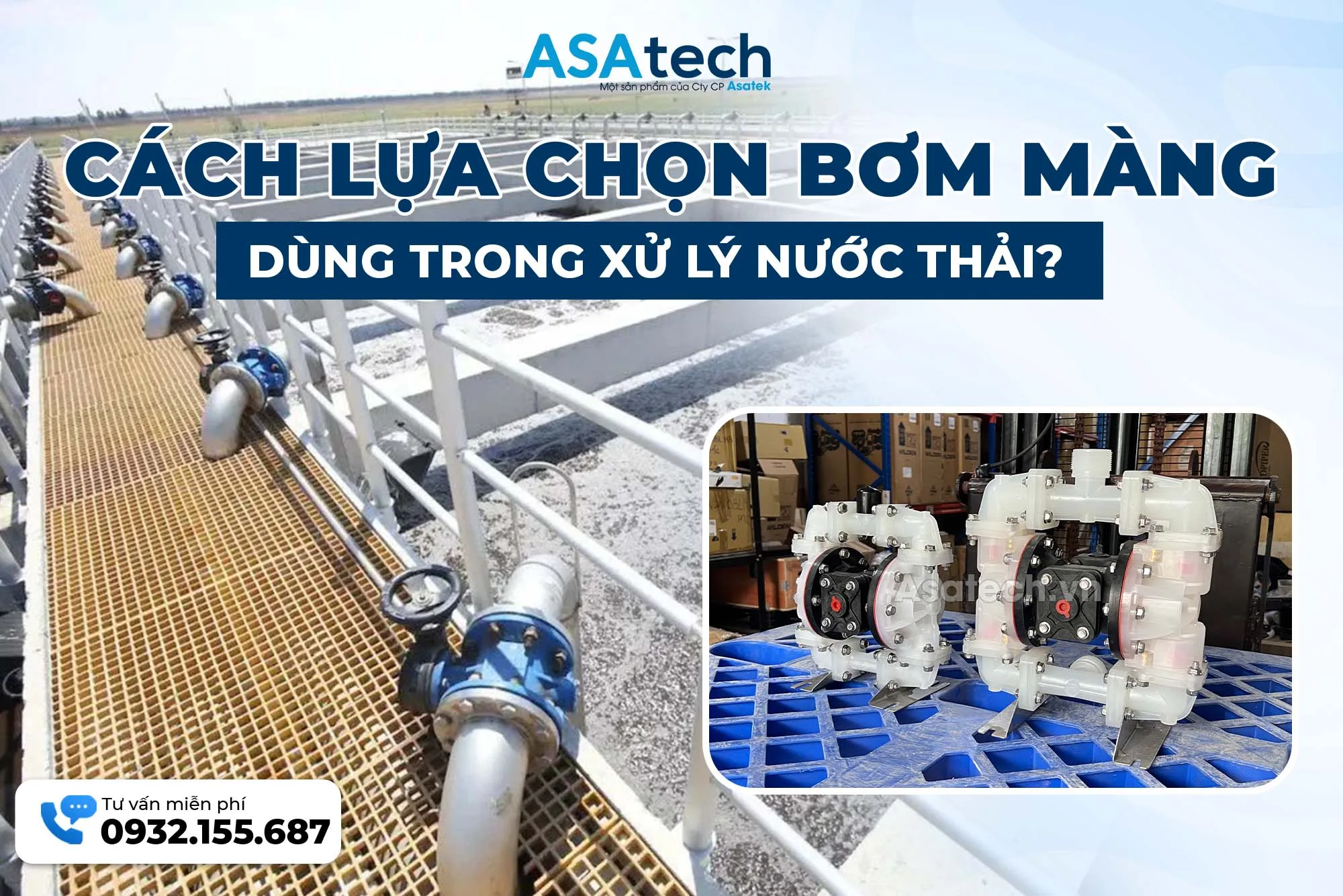 Bơm Màng Sandpiper Dùng Trong Xử Lý Nước Thải tại Asatech Bơm Màng Dùng Trong Xử Lý Nước Thải