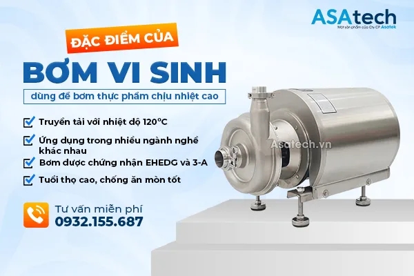 Bơm vi sinh dùng để bơm thực phẩm chịu nhiệt cao - Asatech Bơm vi sinh dùng để bơm thực phẩm chịu nhiệt cao