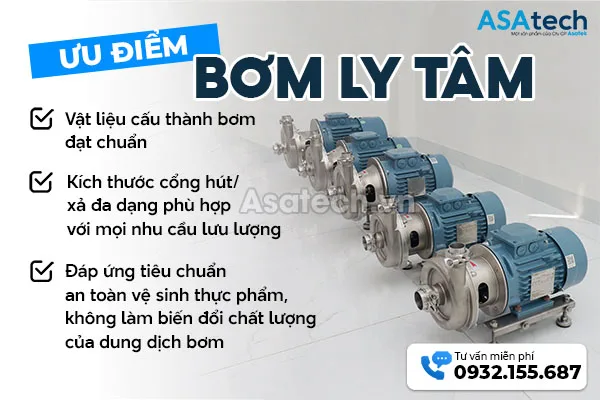 Chọn mua bơm ly tâm bơm nước giải khát tại Asatech Chọn mua bơm ly tâm bơm nước giải khát, nước trái cây hiệu quả