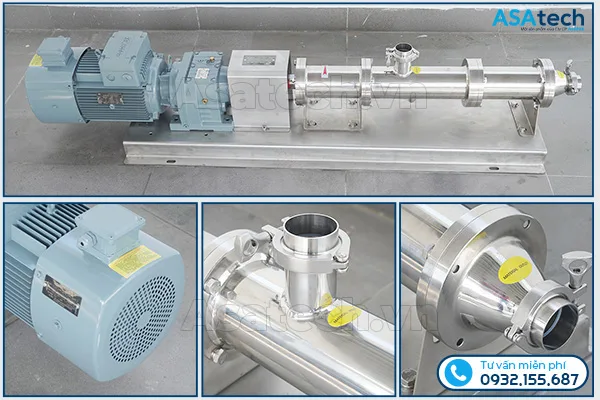 Bơm Trục Vít Đơn Dùng Trong Thực Phẩm Carten Pump - Asatech Máy bơm trục vít đơn dùng trong thực phẩm Carten Pump