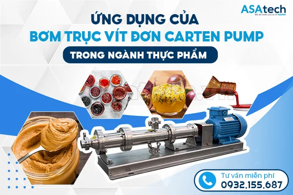 Bơm Trục Vít Đơn Dùng Trong Thực Phẩm Carten Pump Máy bơm trục vít đơn dùng trong thực phẩm Carten Pump