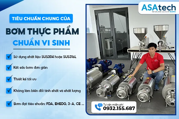 Tổng hợp các loại bơm thực phẩm chuẩn vi sinh tại Asatech Tổng hợp các loại bơm thực phẩm chuẩn vi sinh