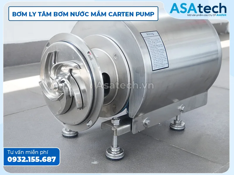 Bơm Ly Tâm Bơm nước mắm Carten Pump HLS-110 Địa chỉ bán Máy Bơm Ly Tâm Bơm nước mắm carten pump