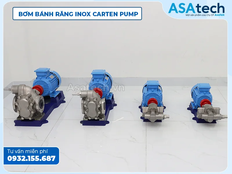 bơm bánh răng inox 304 - Asatech cung cấp Giá bán bơm bánh răng inox 304