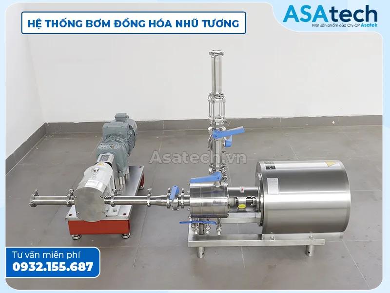 máy bơm đồng hóa nhũ tương và bơm cánh khế Carten Pump Hệ thống kết hợp máy bơm đồng hóa nhũ tương và bơm cánh khế Carten Pump