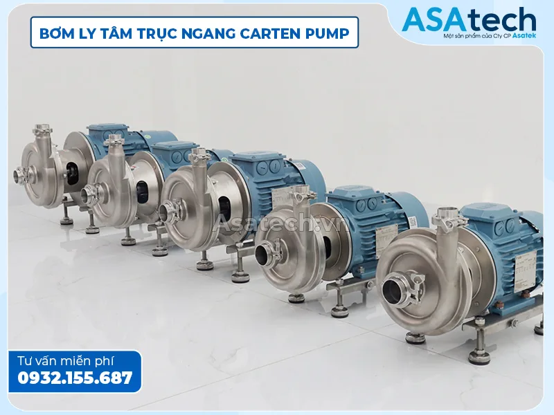 Máy bơm ly tâm trục ngang carten pump