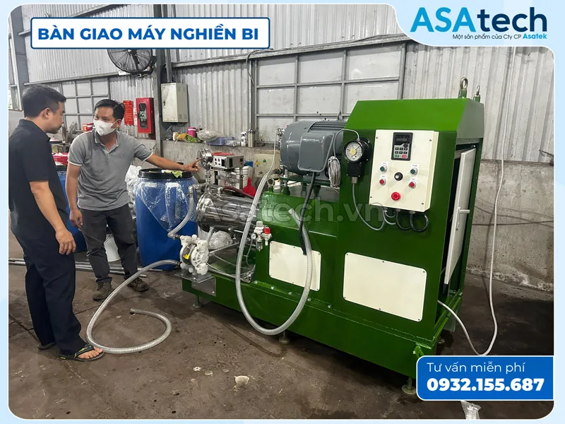 Bàn giao Máy nghiền bi sứ LM30 Buồng nghiền 30L Máy nghiền bi sứ LM30 - Buồng nghiền 30L