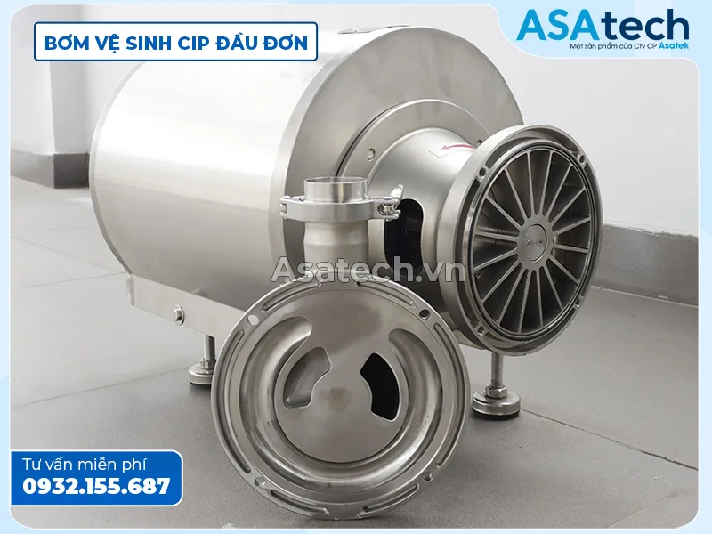 Bơm vệ sinh làm sạch tại chỗ CIP tại Asatech Bơm vệ sinh làm sạch tại chỗ CIP đầu đơn