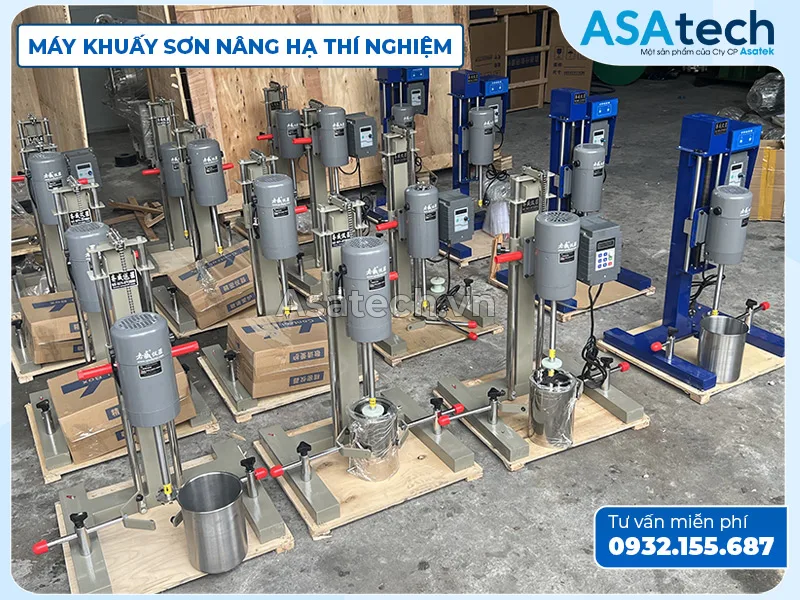Asatech - máy khuấy sơn nâng hạ cho phòng thí nghiệm Máy khuấy sơn nâng hạ cho phòng thí nghiệm