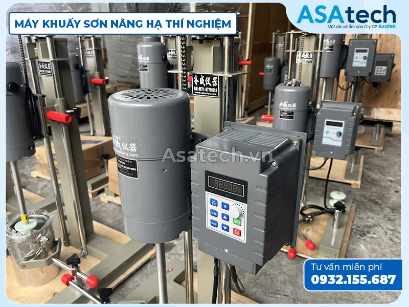 Asatech - máy khuấy sơn nâng hạ cho phòng thí nghiệm Máy khuấy sơn nâng hạ cho phòng thí nghiệm