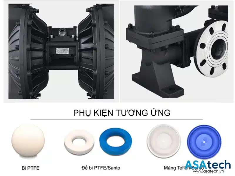 Bơm màng khí nén GODO BFQ-80 (3''-Nhôm-Teflon) 3 Bơm màng khí nén GODO BFQ-80 nhôm