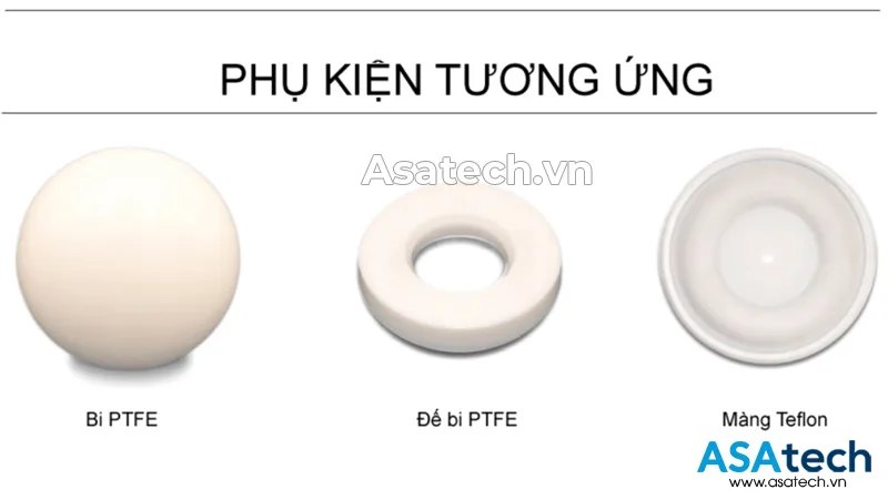 Bơm màng khí nén GODO QBY3-25 (1''-Inox-Teflon) 7 Phụ tùng Bơm màng khí nén GODO QBY3-25 inox