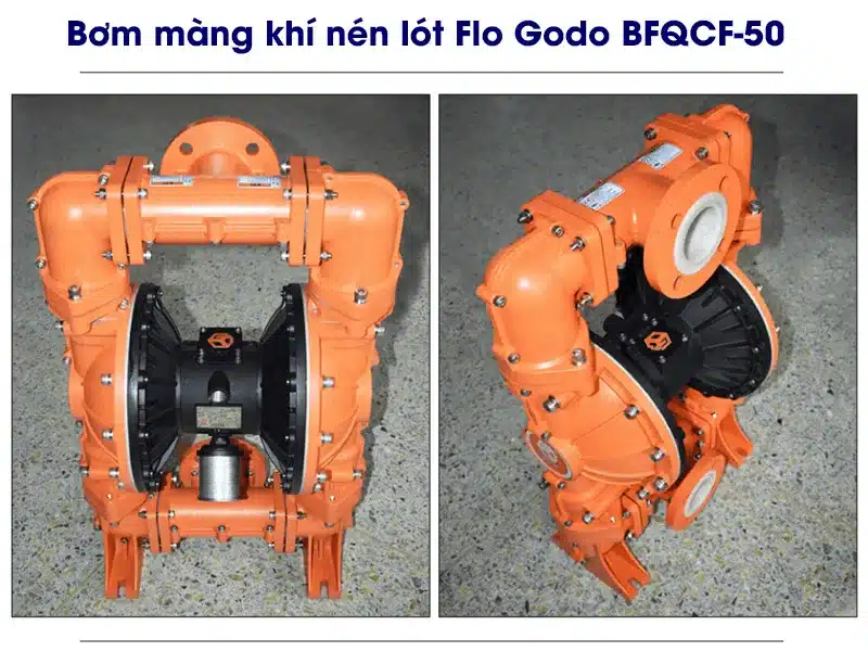 Bơm màng khí nén lót Flo Godo BFQCF-50 3 Bơm màng khí nén lót Flo Godo BFQCF-50