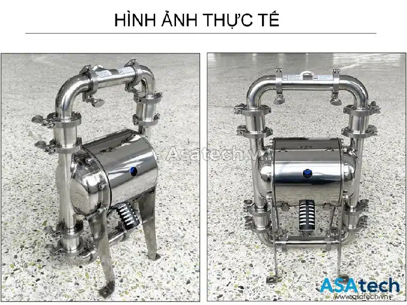 Bơm màng thực phẩm khí nén GODO QBW3-50 8 Bơm màng thực phẩm khí nén GODO QBW3-50