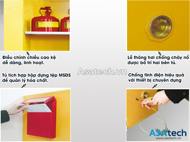 Tủ chống cháy đựng hoá chất QT-CCHC01 Tủ chống cháy đựng hoá chất QT-CCHC01