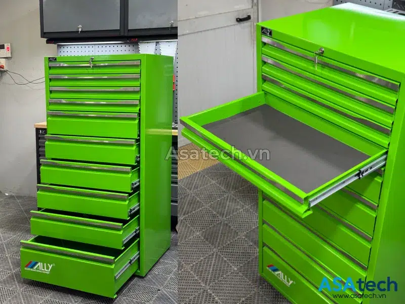 Asatech cung cấp tủ đựng đồ nghề 10 ngăn kéo QT-10NK Tủ đựng đồ nghề 10 ngăn kéo QT-10NK