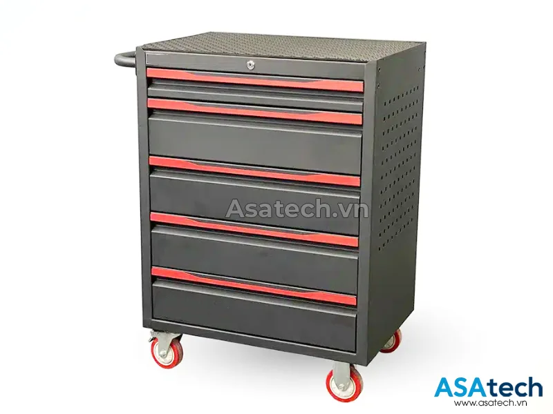 Asatech cung cấp xe đẩy đựng dụng cụ 5 ngăn kéo QT-05 Xe-đẩy-đựng-dụng-cụ-5-ngăn-kéo-QT-05