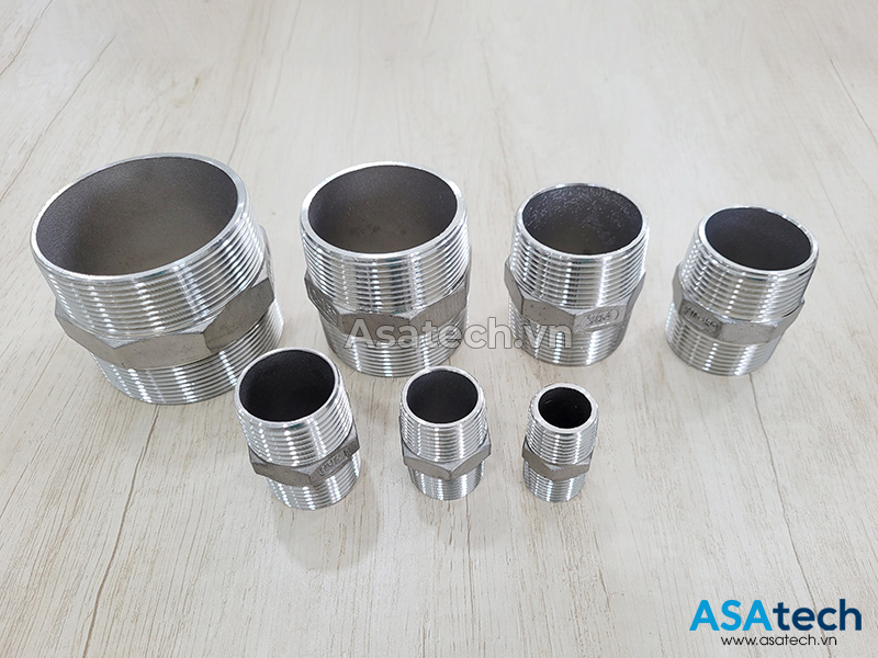 Kép Ren Inox Nối 2 Đầu Ren Ngoài 3 Kép Ren Inox Nối 2 Đầu Ren Ngoài