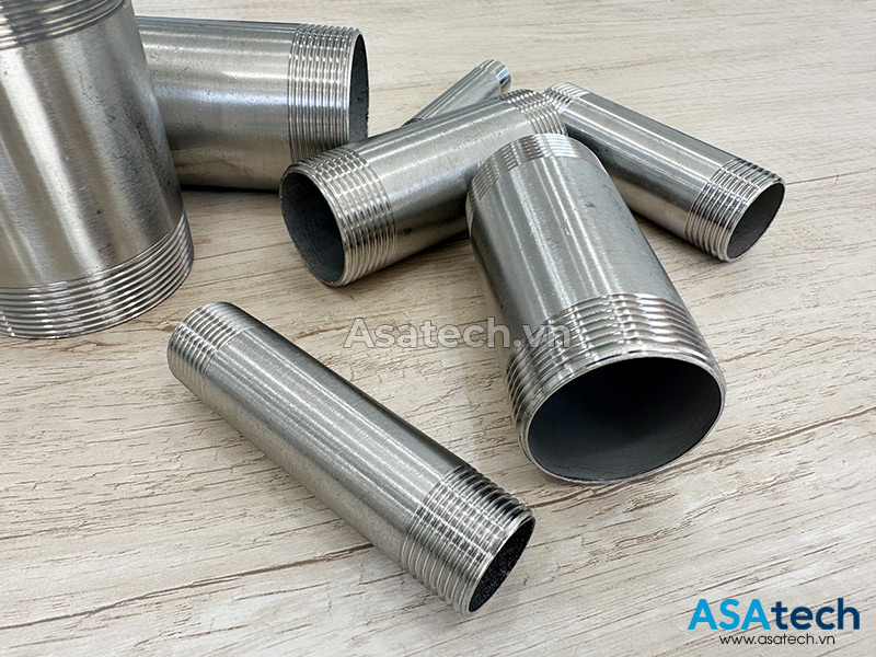 Ống Tiện Ren Ngoài 2 Đầu Inox Dài 10cm 2 Ống Tiện Ren Ngoài 2 Đầu Inox Dài 10cm