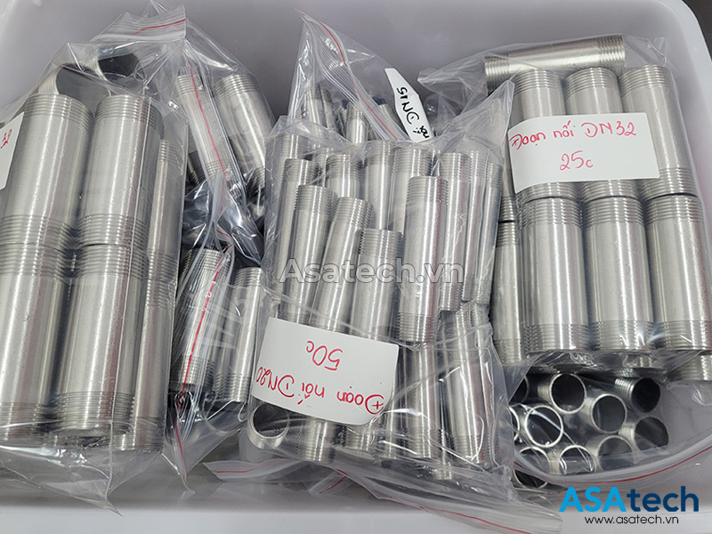 Ống Tiện Ren Ngoài 2 Đầu Inox Dài 10cm 4 Ống Tiện Ren Ngoài 2 Đầu Inox Dài 10cm