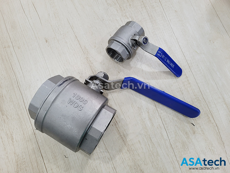 Van Bi Inox 2 Thân Tay Gạt Nối Ren Trong 2 Van Bi Inox 2 Thân Tay Gạt Nối Ren Trong