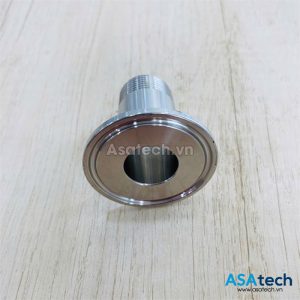 Đầu nối clamp inox đuôi ren ngoài 3 Đầu nối clamp inox ren ngoài