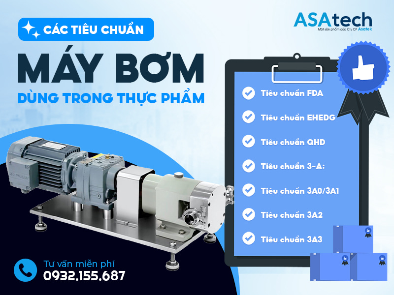 Máy Bơm Thực Phẩm Công Nghiệp Đạt Tiêu Chuẩn FDA, EHEDG