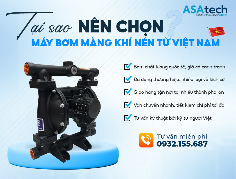 Mua Bơm Màng Khí Nén Từ Việt Nam Cho Nhà Máy Tại Campuchia - Asatech Mua Bơm Màng Khí Nén Từ Việt Nam Cho Nhà Máy Tại Campuchia