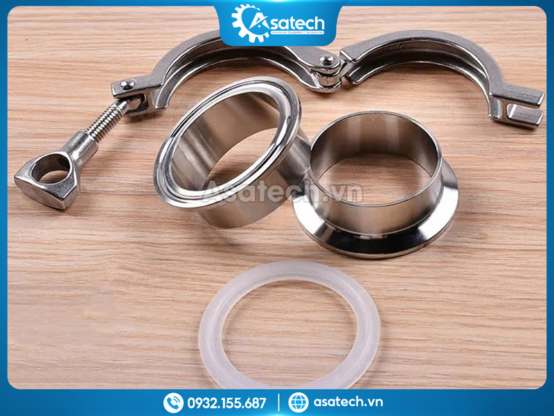 Clamp inox bị xì hơi Clamp Inox