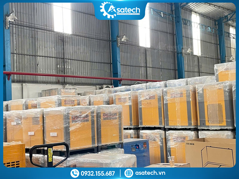 máy nén khí trục vít sơn tĩnh điện hàng chính hãng sẵn kho Hàng chính hãng sẵn kho