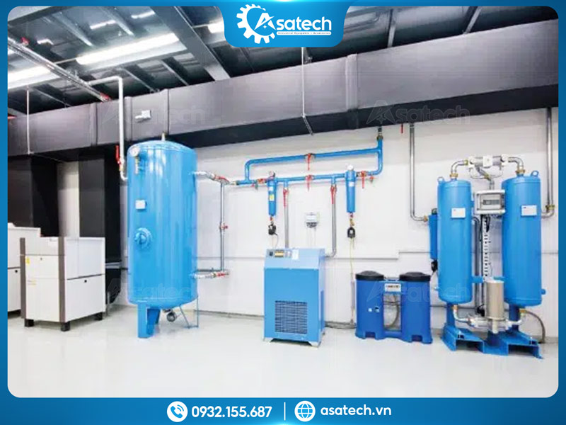 Máy nén khí trục vít không dầu - Hệ thống máy nén khí sạch ngành nước giải khát Hệ thống máy khí nén sạch ngành nước giải khát