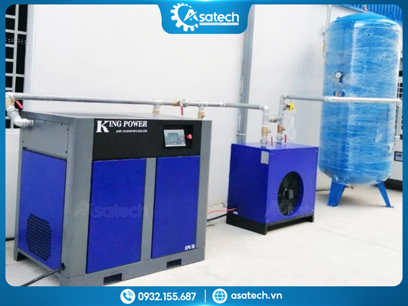 máy nén khí trục vít cho xưởng nhỏ - máy nén khí trục vít King Power Máy nén khí trục vít KingPower
