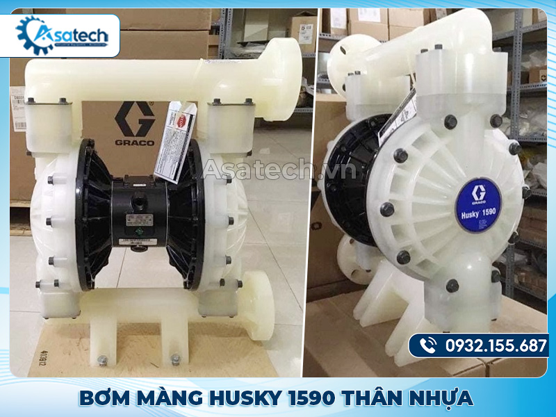 Bơm màng husky 1590 thân nhựa