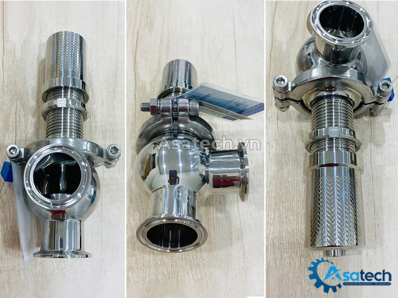 Van an toàn inox vi sinh nối Clamp size 38