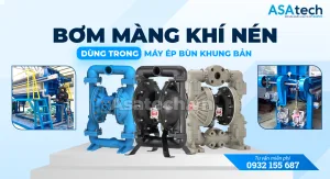 Bơm màng khí nén dùng cho máy ép bùn khung bản